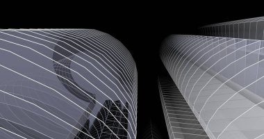 soyut mimari duvar kağıdı tasarımı, dijital konsept arkaplan