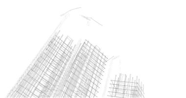 soyut mimari duvar kağıdı tasarımı, dijital konsept arkaplan