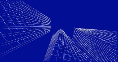 soyut mimari duvar kağıdı tasarımı, dijital konsept arkaplan