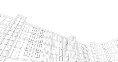 soyut mimari duvar kağıdı tasarımı, dijital konsept arkaplan