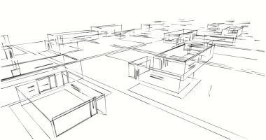 soyut mimari duvar kağıdı tasarımı, dijital konsept arkaplan