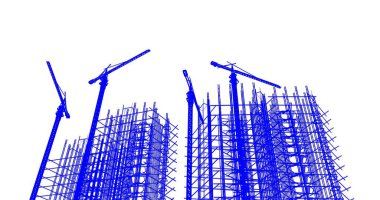 soyut mimari duvar kağıdı tasarımı, dijital konsept arkaplan