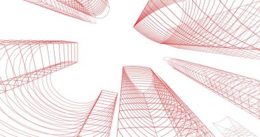 soyut mimari duvar kağıdı tasarımı, dijital konsept arkaplan