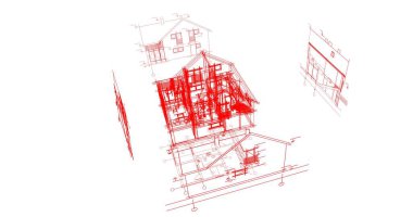 minimal geometrik şekiller, mimari çizgiler