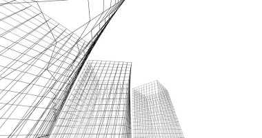 soyut mimari duvar kağıdı tasarımı, dijital konsept arkaplan