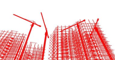 soyut mimari duvar kağıdı tasarımı, dijital konsept arkaplan