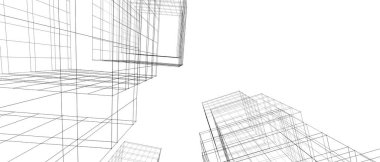 soyut mimari duvar kağıdı tasarımı, dijital konsept arkaplan