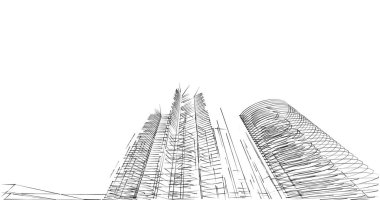 soyut mimari duvar kağıdı tasarımı, dijital konsept arkaplan