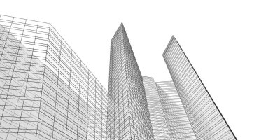 soyut mimari duvar kağıdı tasarımı, dijital konsept arkaplan