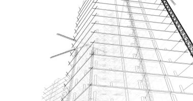 soyut mimari duvar kağıdı tasarımı, dijital konsept arkaplan