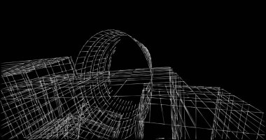 soyut mimari duvar kağıdı tasarımı, dijital konsept arkaplan