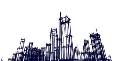 soyut mimari duvar kağıdı tasarımı, dijital konsept arkaplan