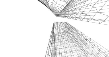 soyut mimari duvar kağıdı tasarımı, dijital konsept arkaplan