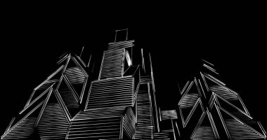 soyut mimari duvar kağıdı tasarımı, dijital konsept arkaplan