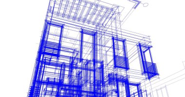soyut mimari duvar kağıdı tasarımı, dijital konsept arkaplan