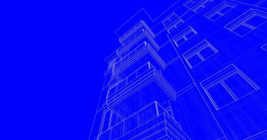 soyut mimari duvar kağıdı tasarımı, dijital konsept arkaplan