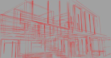 soyut mimari duvar kağıdı tasarımı, dijital konsept arkaplan