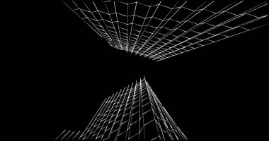 soyut mimari duvar kağıdı tasarımı, dijital konsept arkaplan