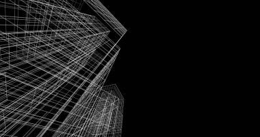 soyut mimari duvar kağıdı tasarımı, dijital konsept arkaplan