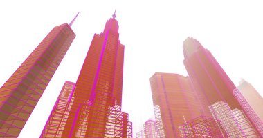 soyut mimari duvar kağıdı tasarımı, dijital konsept arkaplan