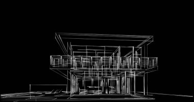 soyut mimari duvar kağıdı tasarımı, dijital konsept arkaplan