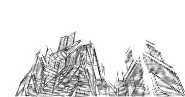 soyut mimari duvar kağıdı tasarımı, dijital konsept arkaplan