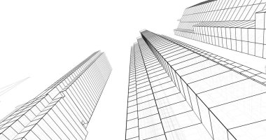 soyut mimari duvar kağıdı tasarımı, dijital konsept arkaplan