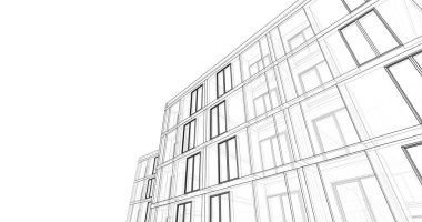 soyut mimari duvar kağıdı tasarımı, dijital konsept arkaplan