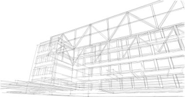 soyut mimari duvar kağıdı tasarımı, dijital konsept arkaplan