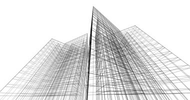 soyut mimari duvar kağıdı tasarımı, dijital konsept arkaplan