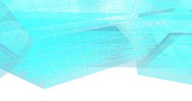 Mimari sanat konseptinde soyut çizgiler, minimum geometrik şekiller. 