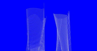 soyut mimari duvar kağıdı tasarımı, dijital konsept arkaplan