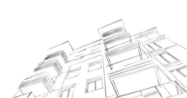 soyut mimari duvar kağıdı tasarımı, dijital konsept arkaplan