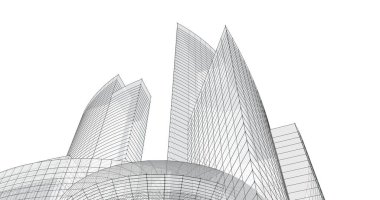 soyut mimari duvar kağıdı tasarımı, dijital konsept arkaplan