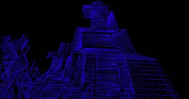 soyut mimari duvar kağıdı tasarımı, dijital konsept arkaplan