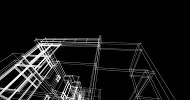 soyut mimari duvar kağıdı tasarımı, dijital konsept arkaplan