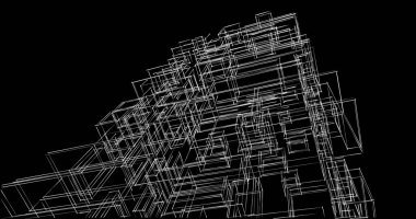 soyut mimari duvar kağıdı tasarımı, dijital konsept arkaplan