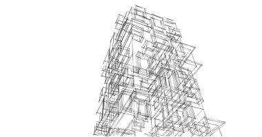 soyut mimari duvar kağıdı tasarımı, dijital konsept arkaplan