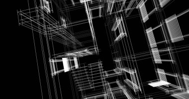 soyut mimari duvar kağıdı tasarımı, dijital konsept arkaplan