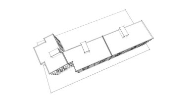 soyut mimari duvar kağıdı tasarımı, dijital konsept arkaplan