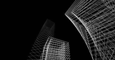 soyut mimari duvar kağıdı tasarımı, dijital konsept arkaplan