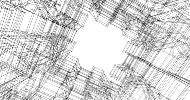 soyut mimari duvar kağıdı tasarımı, dijital konsept arkaplan