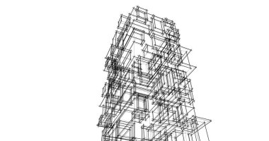 soyut mimari duvar kağıdı tasarımı, dijital konsept arkaplan