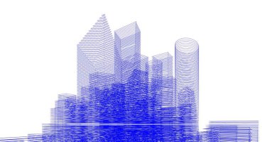 soyut mimari duvar kağıdı tasarımı, dijital konsept arkaplan