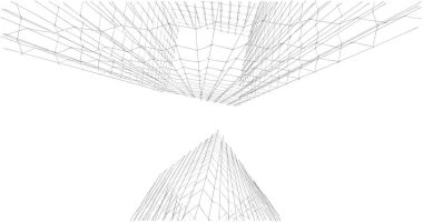 soyut mimari duvar kağıdı tasarımı, dijital konsept arkaplan