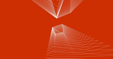 Mimari sanat konseptinde soyut çizgiler, minimum geometrik şekiller. 