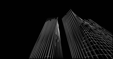 soyut mimari duvar kağıdı tasarımı, dijital konsept arkaplan