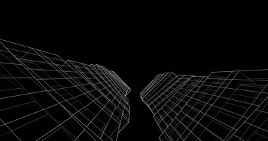 soyut mimari duvar kağıdı tasarımı, dijital konsept arkaplan