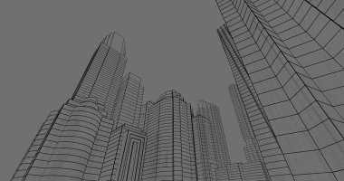 soyut mimari duvar kağıdı tasarımı, dijital konsept arkaplan