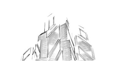 soyut mimari duvar kağıdı tasarımı, dijital konsept arkaplan